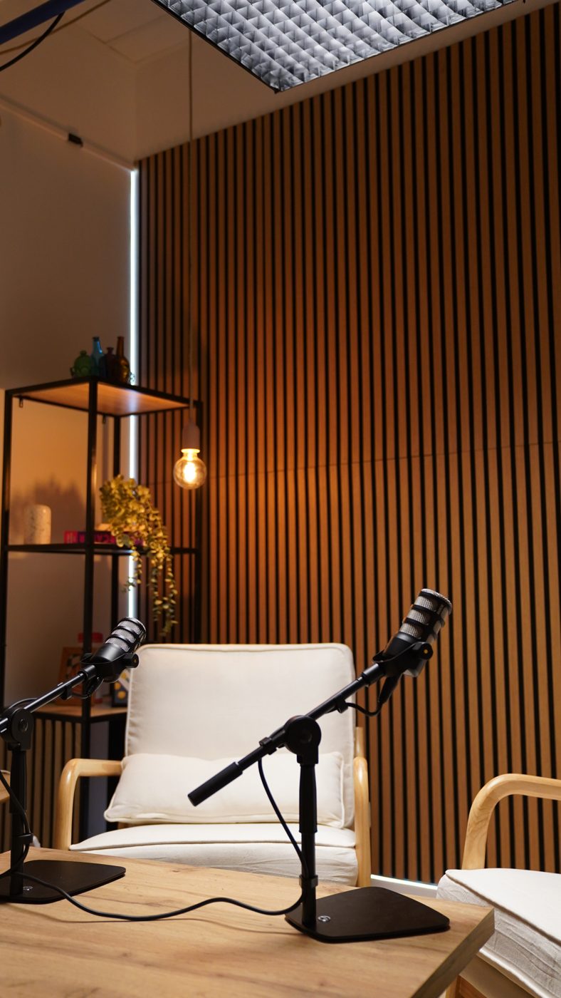 Le mur en lattes de bois