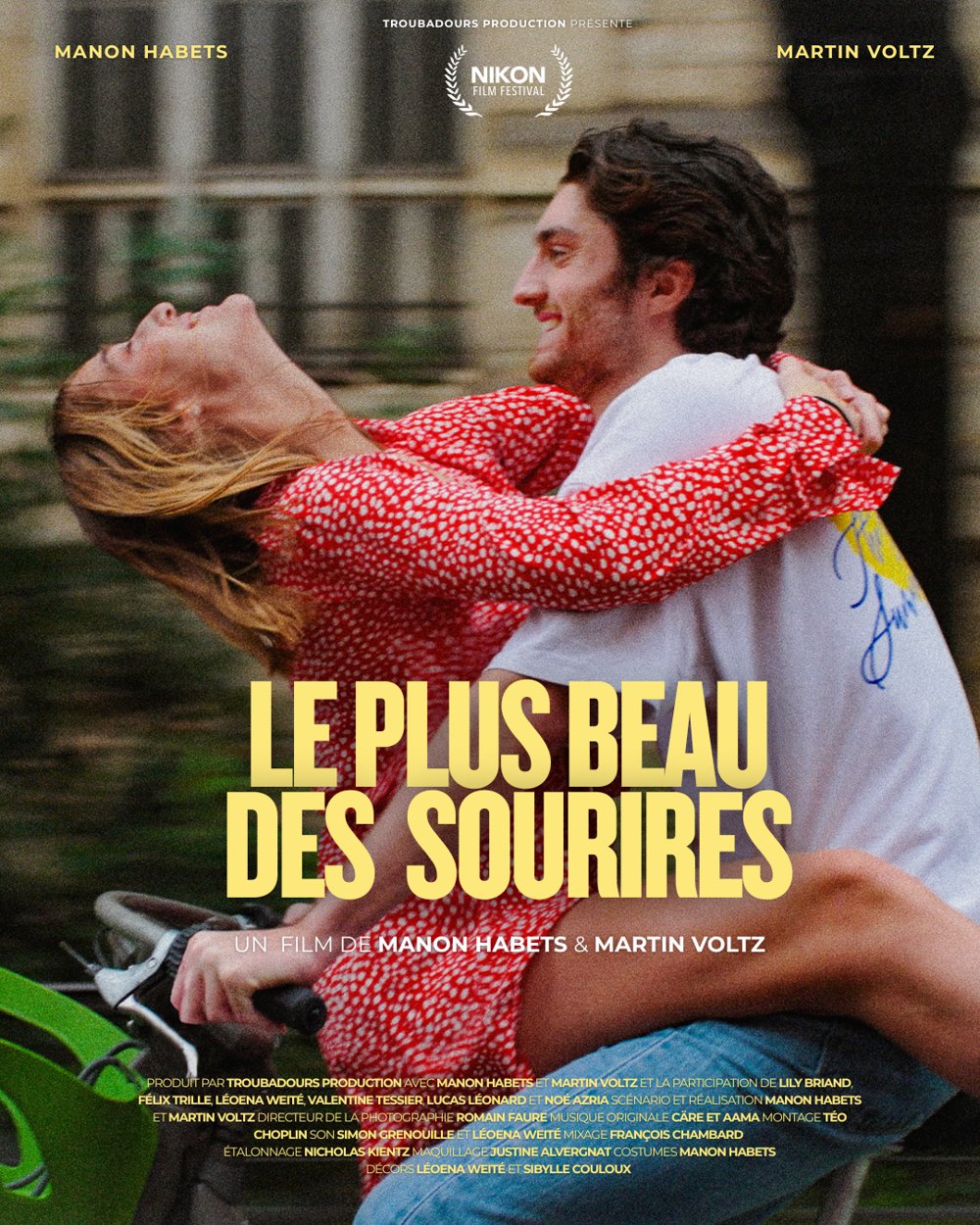 Affiche du court métrage Le plus beau des sourires, de Manon Habets et Martin Voltz